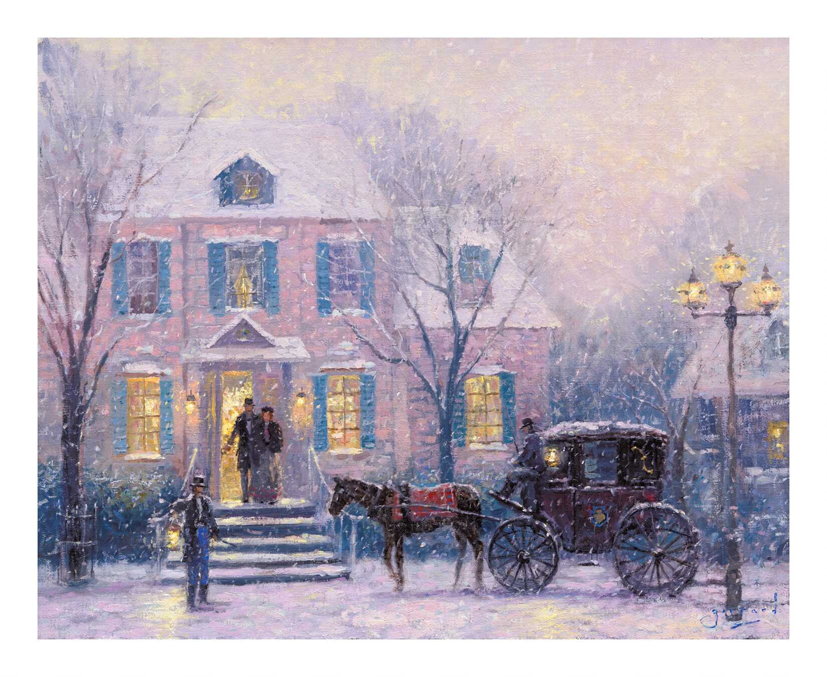 Thomas Kinkade An Evening Out Remended Size X Inch