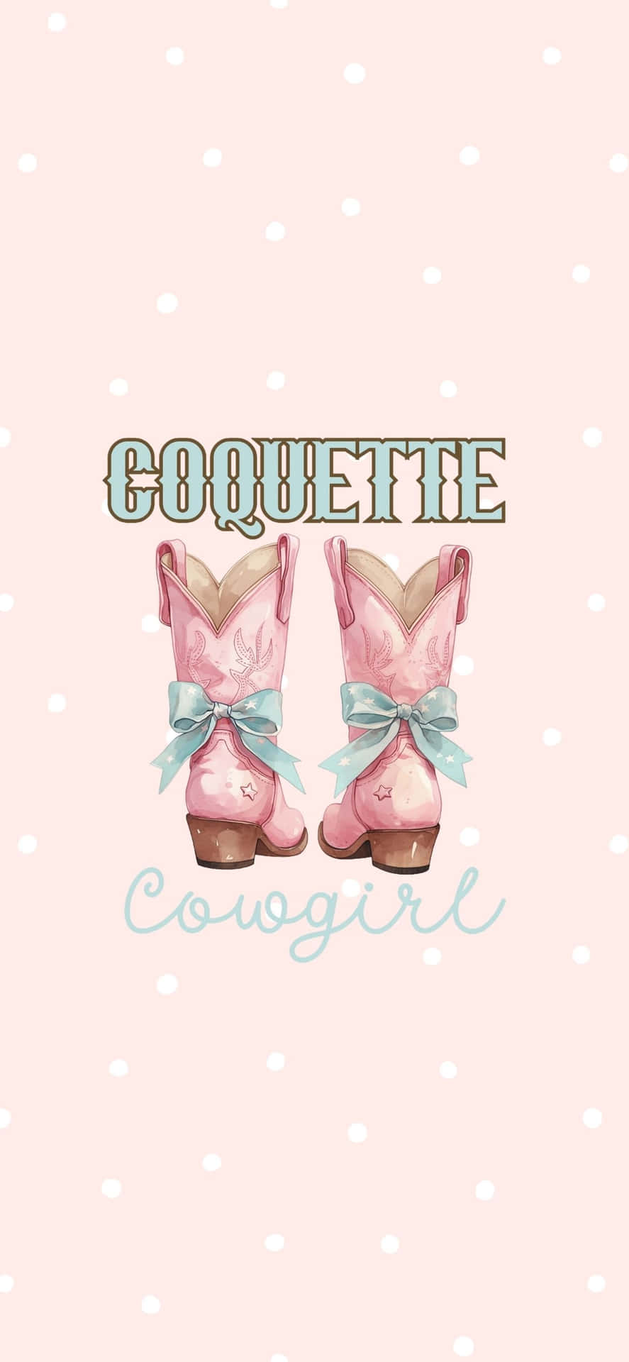 Pink Cowgirl Boots Aesthetic Wallpaper