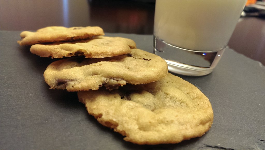 Chocolate Chip Cookies and Milk by asthetiq on