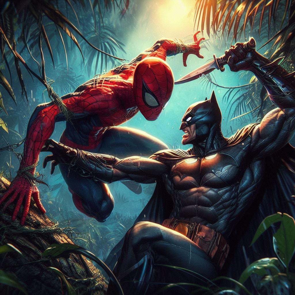 Spider Man Vs Batman By Mui2023