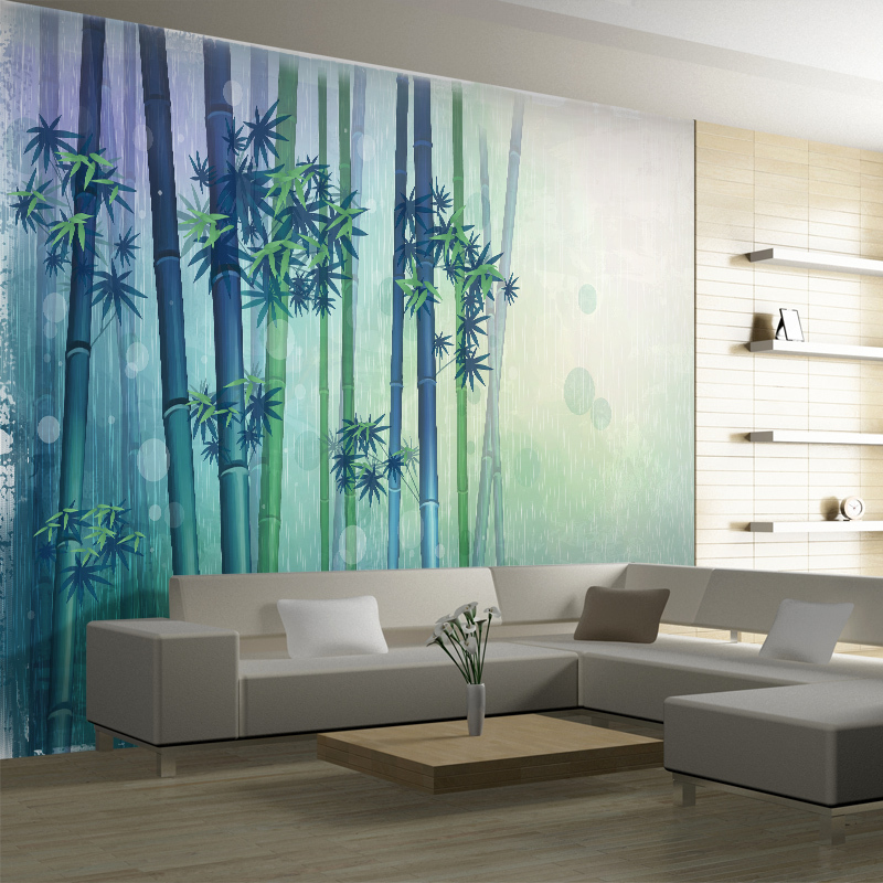 Buy Free shipping3D TV background wall mural wallpaper woven bamboo