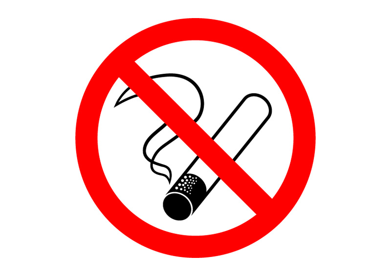 Archive no smoking sign on white backgroundzip 800x565