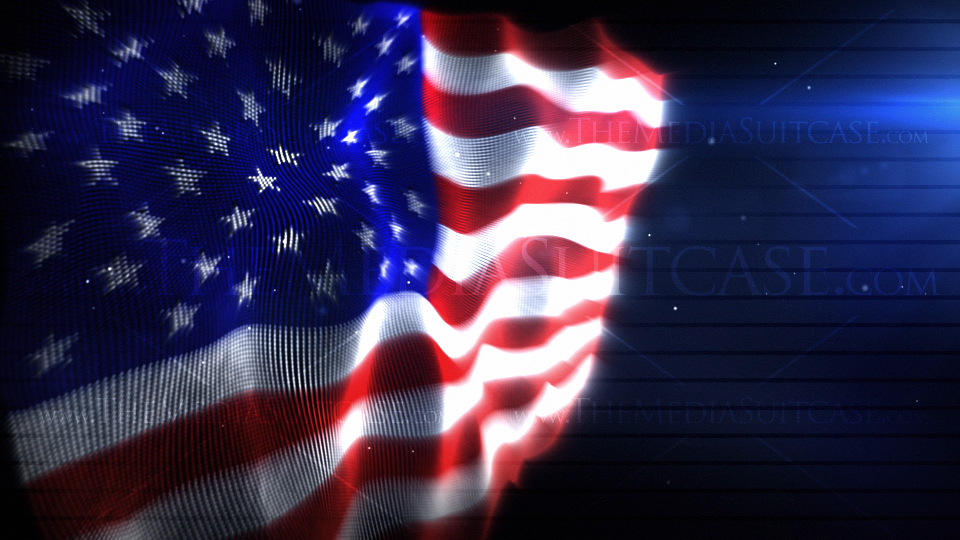 American Flag Background Video Loops seamlessly Made with an array
