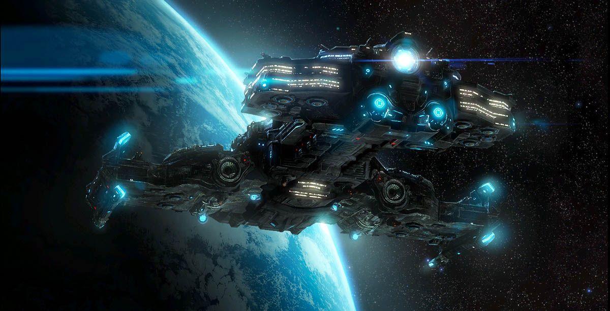 Gustrall Battle Cruiser Starcraft Space Fantasy Opera