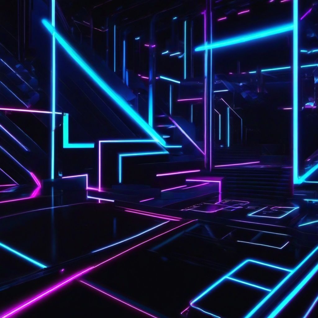 Neon Blue Aesthetic Wallpaper