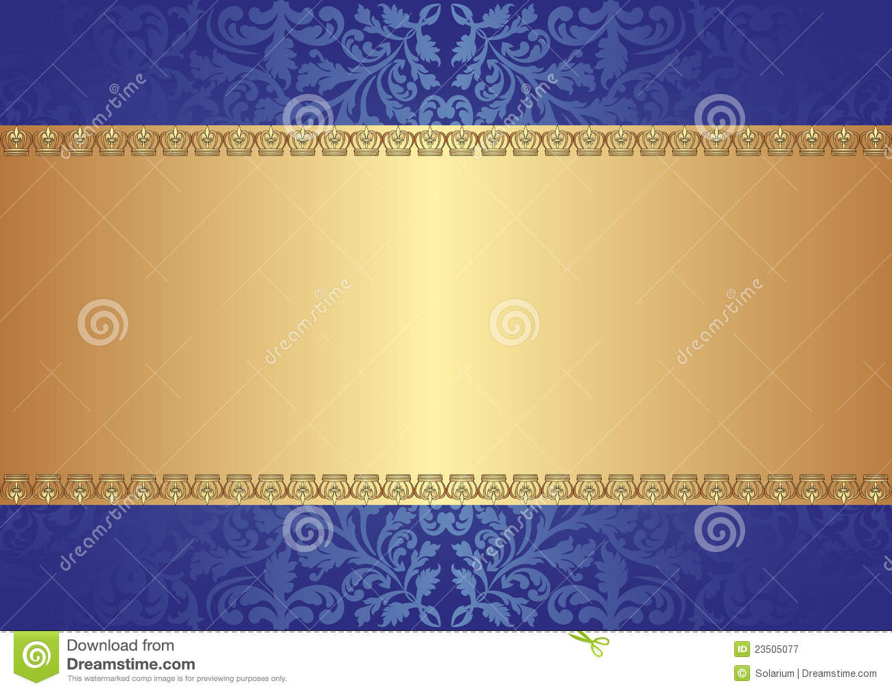 Blue And Gold Background Stripes With