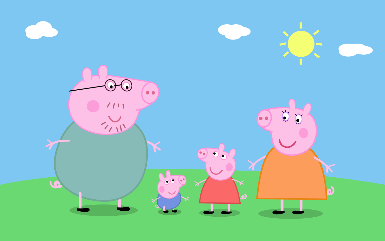 Papel de parede de Casa Peppa Pig 4K para celulares e tablets