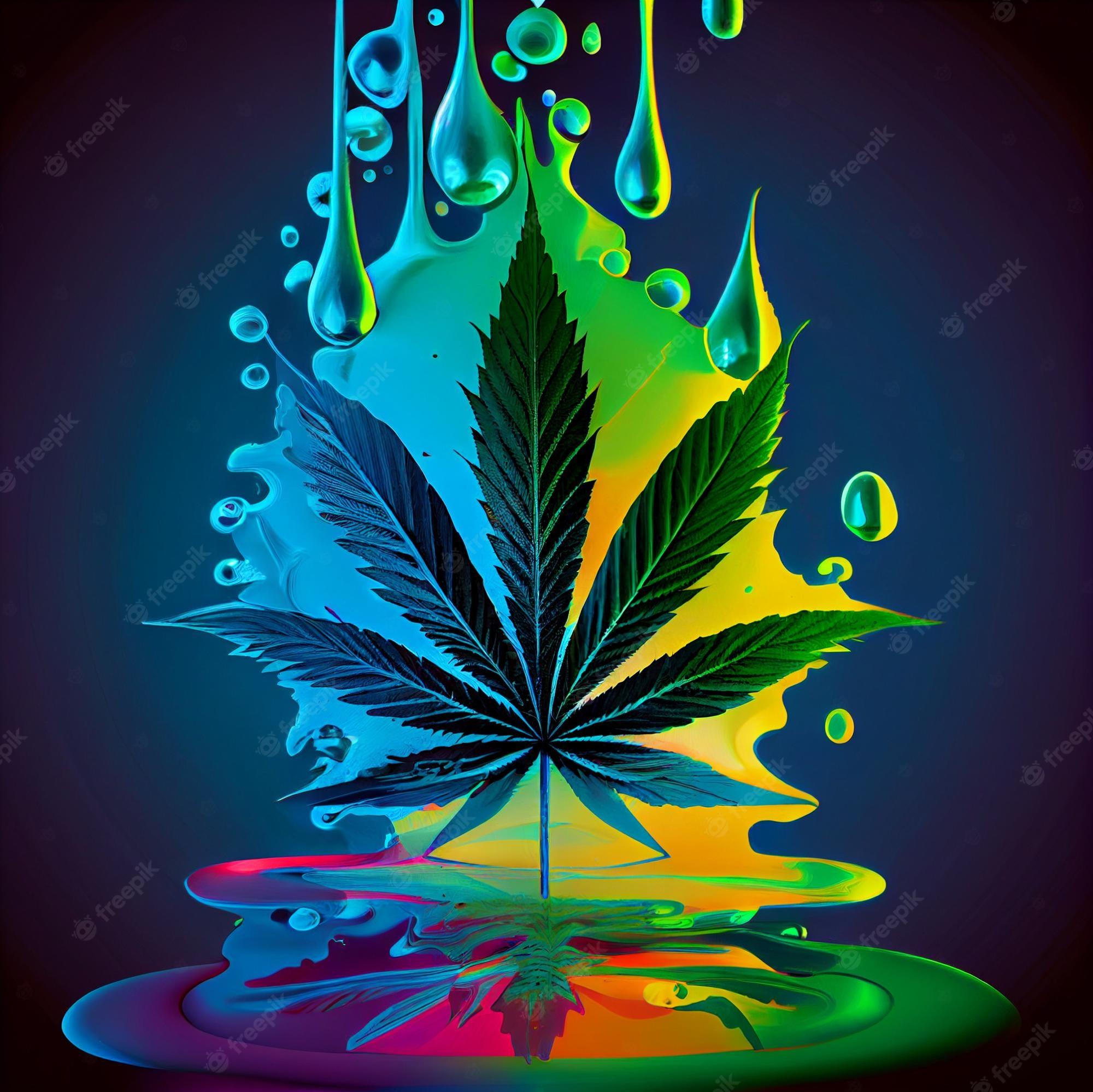 Premium Photo Marijuana Leaf On Abstract Background Psychedelic