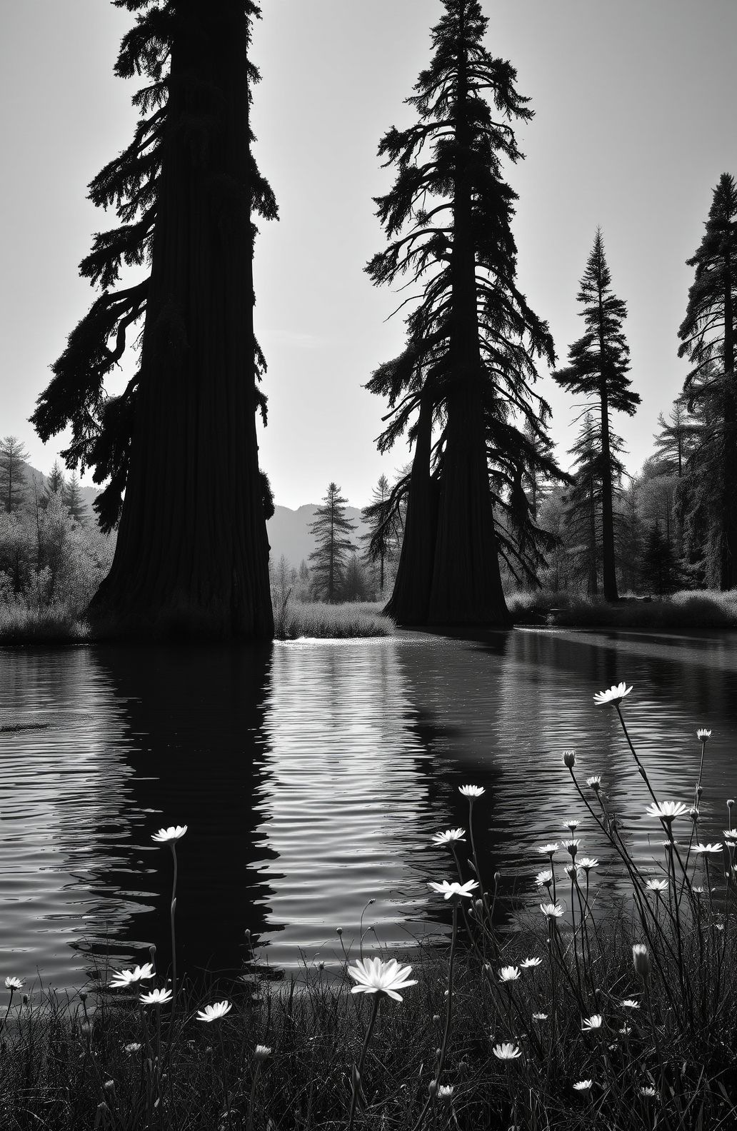 Black And White Nature Wallpaper