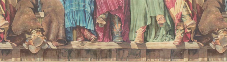 Western Boots Wallpaper Cowboy Colorful Skirts