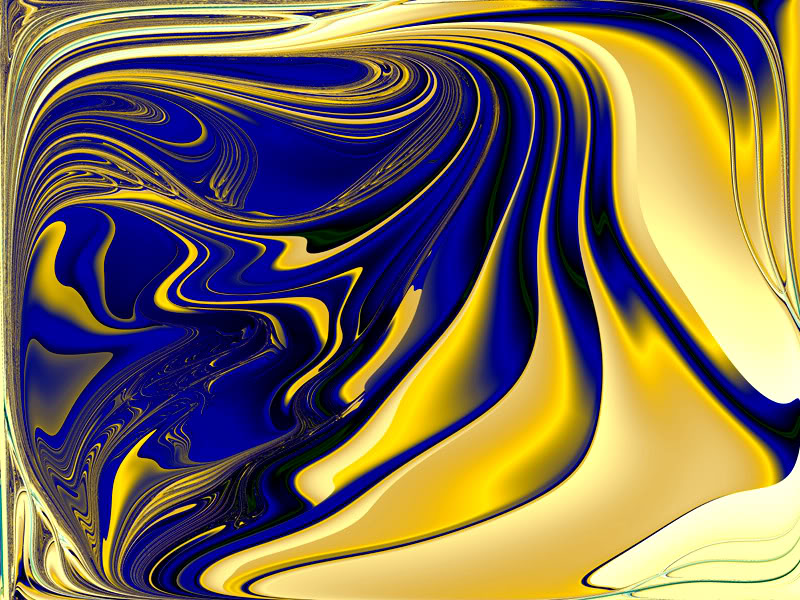 Swirl Blue And Gold Design Wallpaper