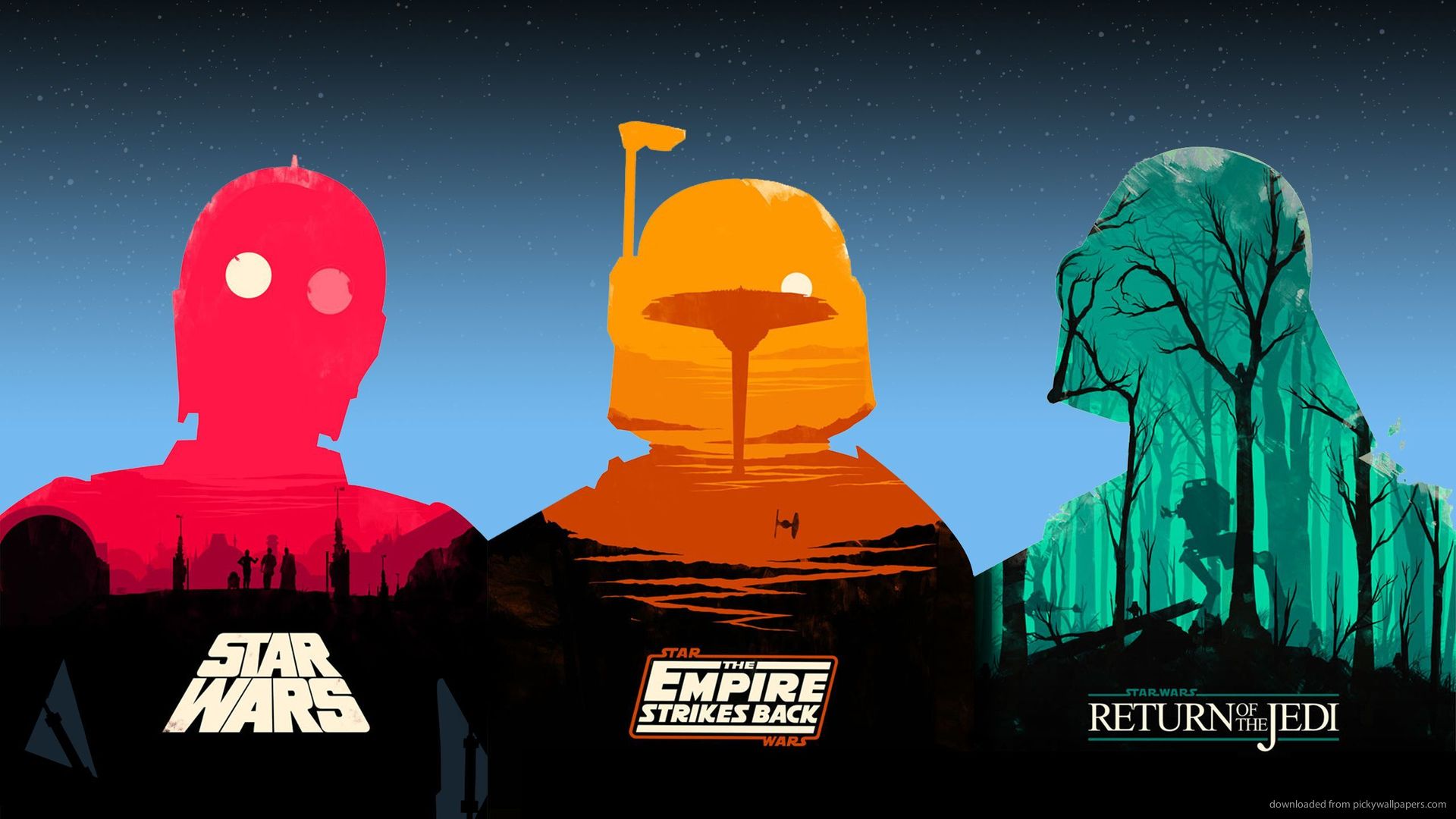 Star Wars Original Trilogy Posters Wallpaper