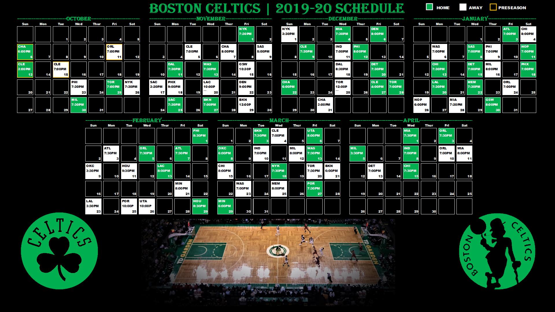 Celtics Wallpaper Calendar Bostonceltics