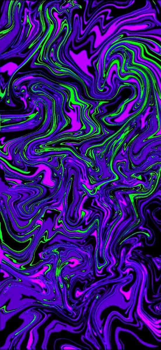Neon Purple And Green Swirls Background Wallpaper