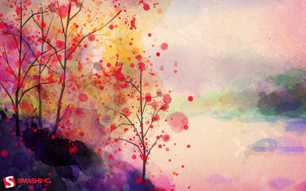 Landscapes Paintings Trees Artwork Watercolor