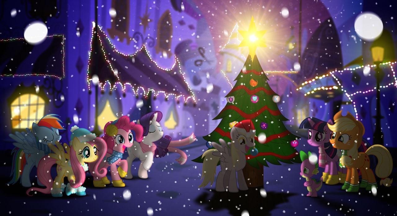 The First Snow Mlp Mane Christmas Wallpaper By Allwat On