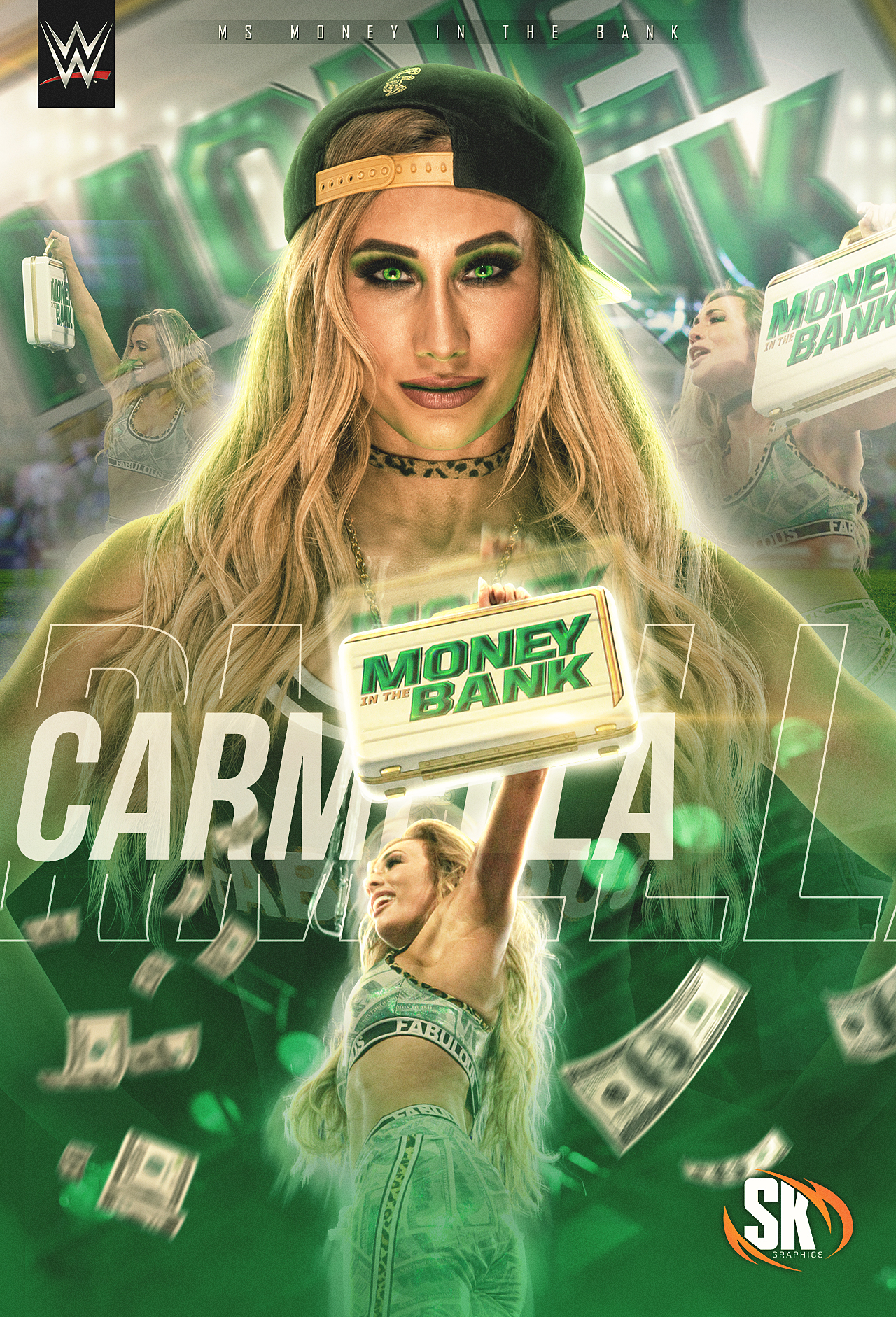 Carmella Ms Money In The Bank Wallpaper By Sk Graphix
