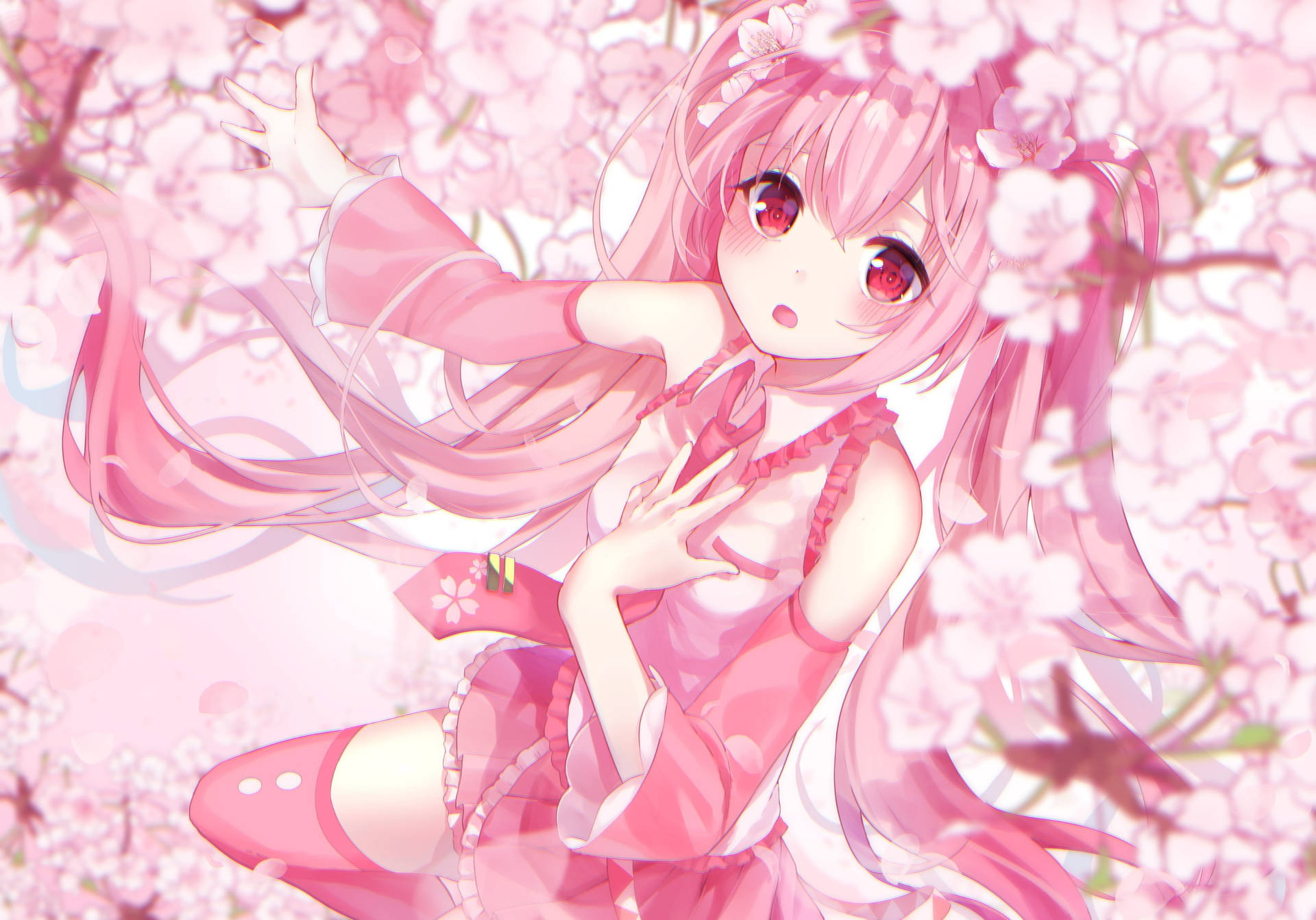 Pink Anime Aesthetic Wallpaper