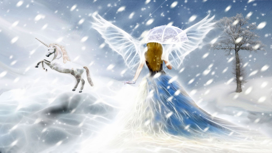 Christmas Angels HD Wallpaper For iPhone