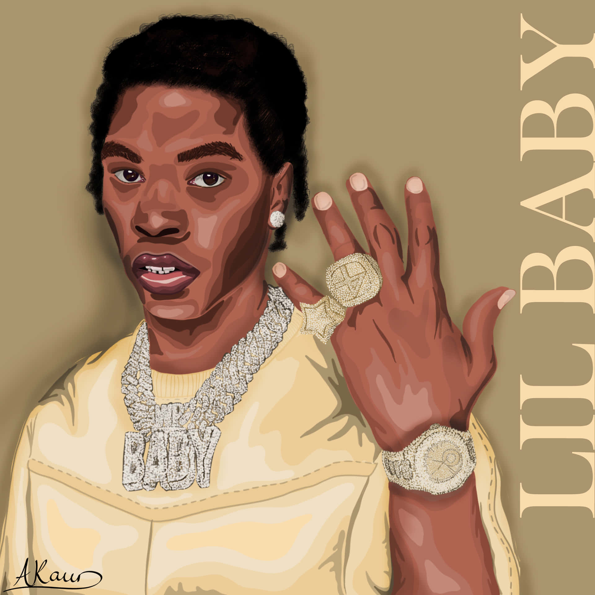 Lil Baby Cartoon Cute And Fun Wallpaper
