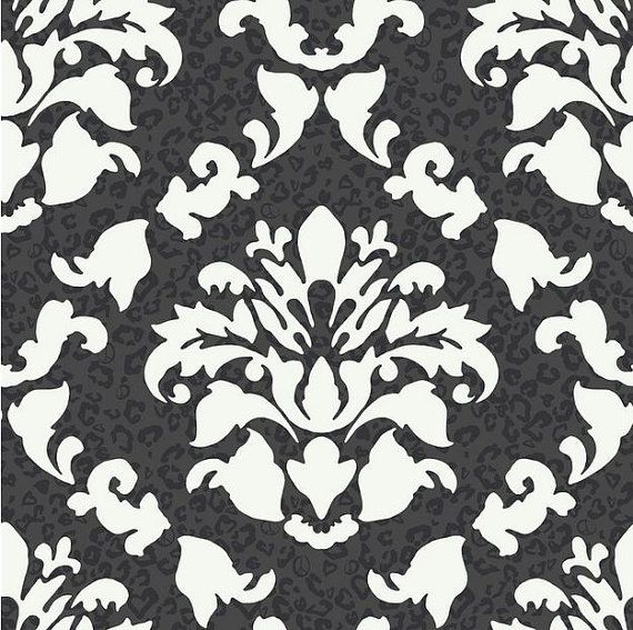 Large Scale White Floral Medallion Damask On By Wallpaperyourworld