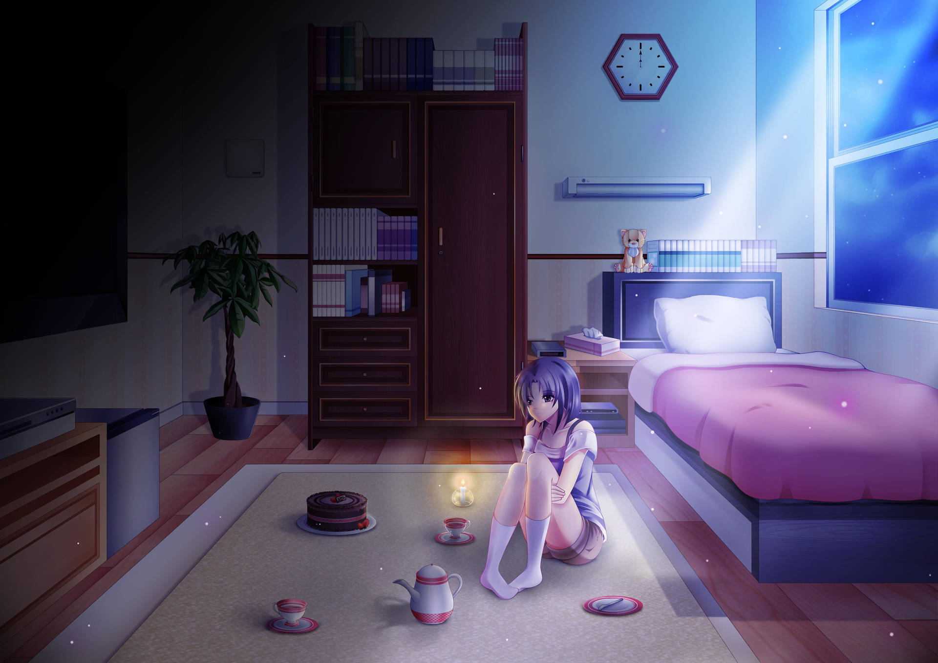 Aesthetic Sad Anime Girl Wallpaper