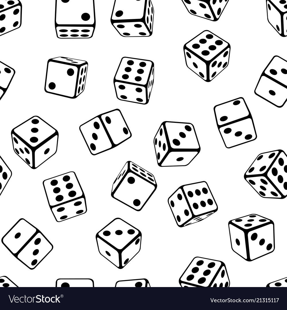 Seamless Dice Background Royalty Vector Image