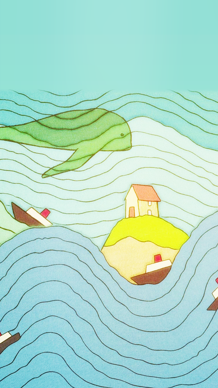 Ponyo On The Cliff Kwa Sea Phone Background Studio Ghibli