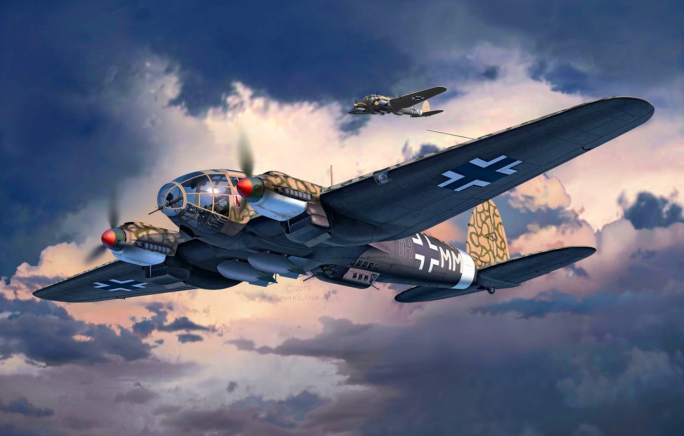 Wallpaper Luftwaffe He Medium Bomber Heinkel 111h