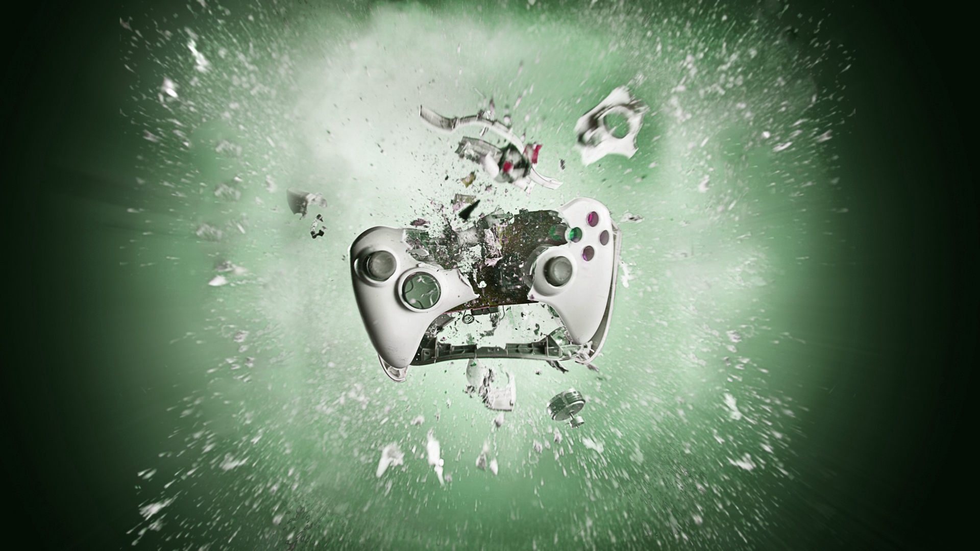 Controller Explosion Explodingxbox Overload Gaming Wallpaper HD
