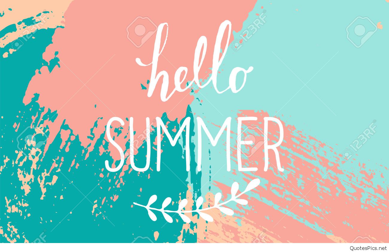 Hello Summer Wallpaper Concept Design Background Wallpaper Cute Beach  Background Image And Wallpaper for Free Download