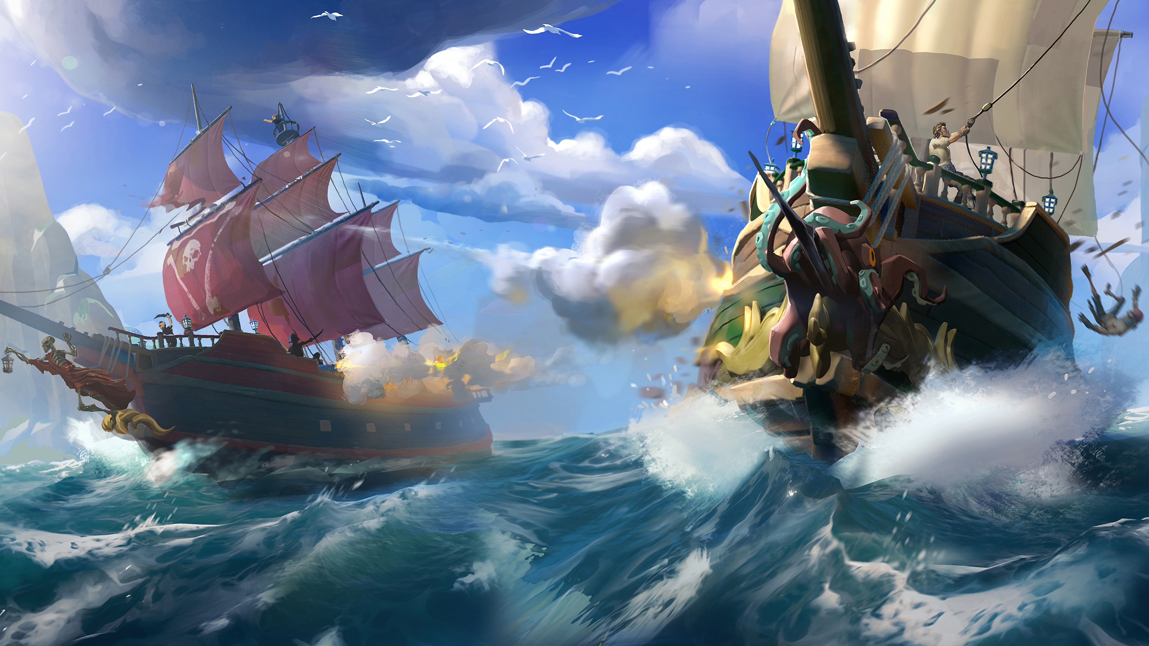Sea Of Thieves Epic Battle Wallpaper