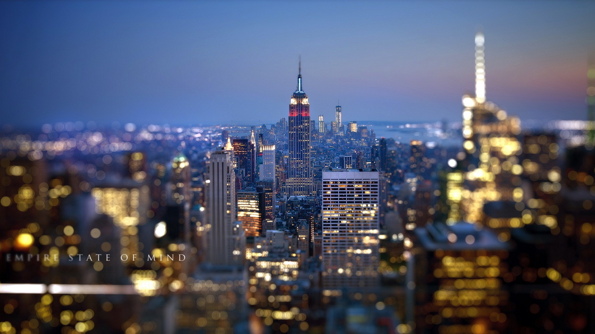 Empire State New York At Night Wallpaper HD Wallpaper