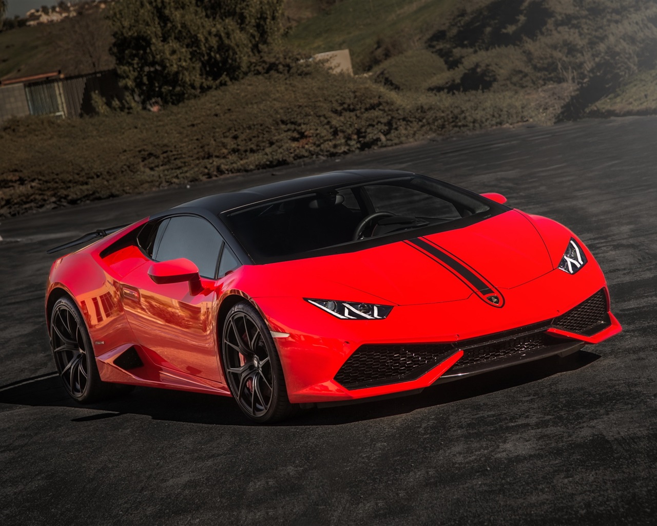 Lamborghini Huracan Supercar Rouge Fonds D Cran