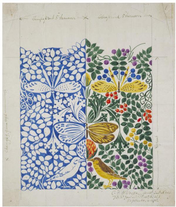 Charles Voysey Design For A Textile Or Wallpaper London Pictures