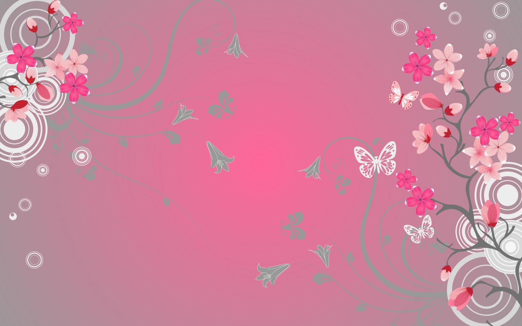 Pink Butterfly Wallpaper HD Long