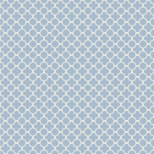 Waverly Classics True Blue And Cream Wallpaper