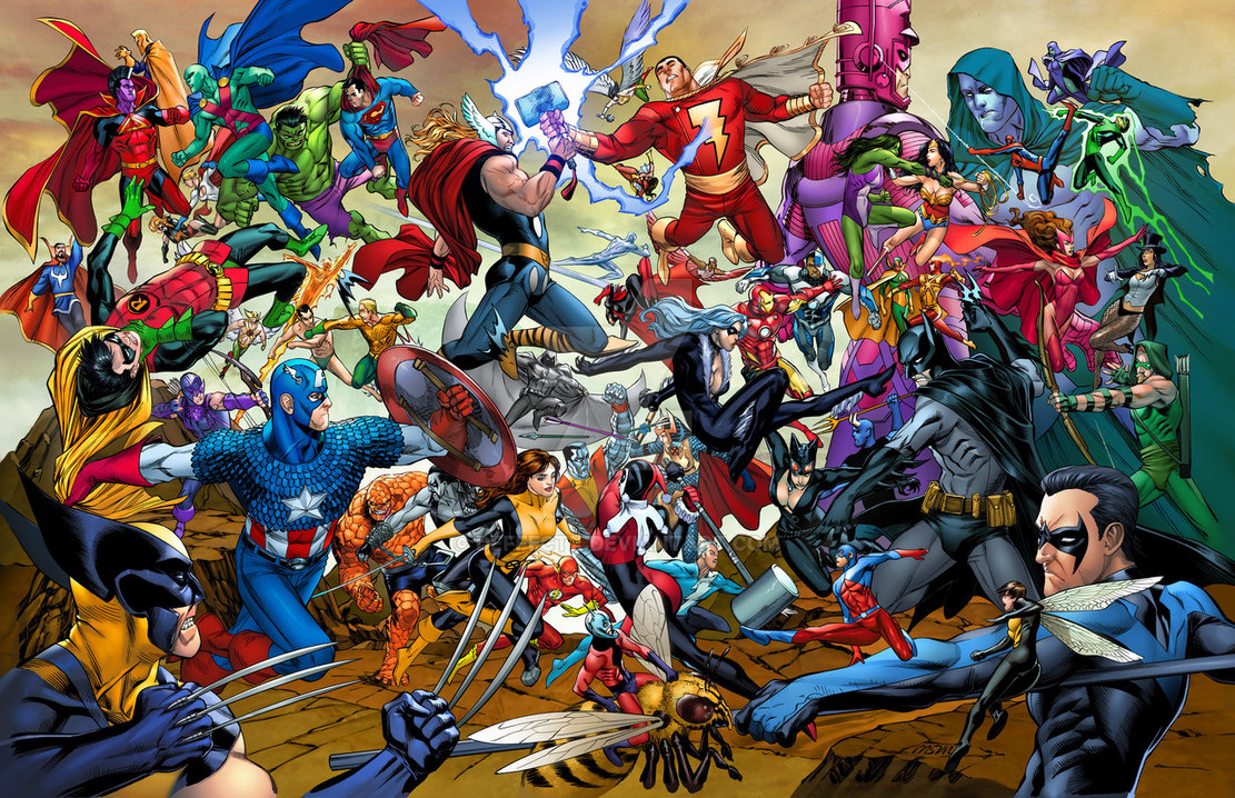 Marvel vs DC poster by deffectx on