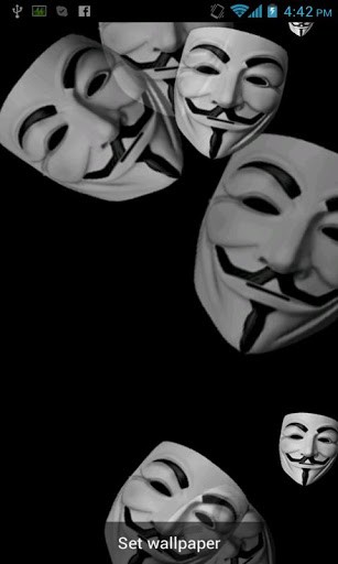 Download Anonymous Live Wallpaper for Android by badcompanyapps