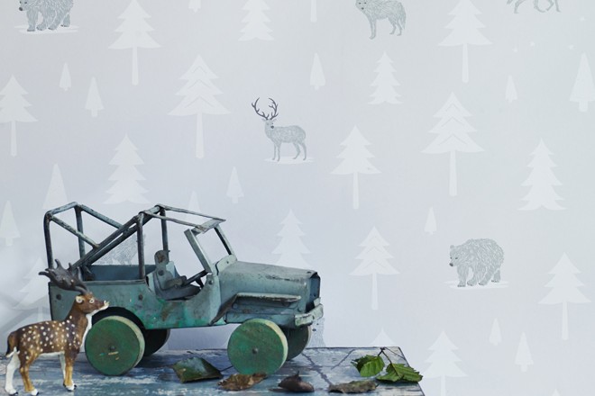 Into The Wild Woodland Themed Wallpaper From Hibou Home Room To