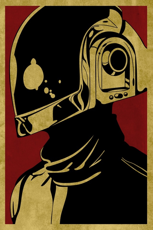 Obey Daft Punk iPhone HD Wallpaper