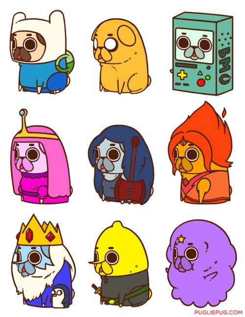 Pugliepug Adventure Time Kawaii Bullets