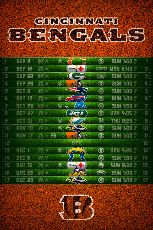 Cincinnati Bengals Football Schedule
