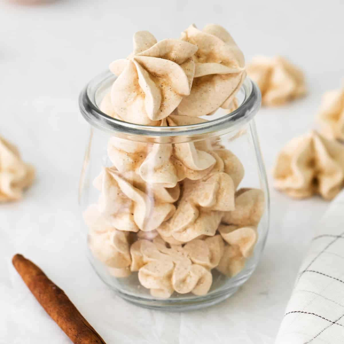 Delicious Homemade Meringue On A Blue Wallpaper