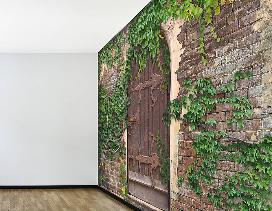 Self Adhesive Secret Garden Wallpaper Mural Contemporary Wall