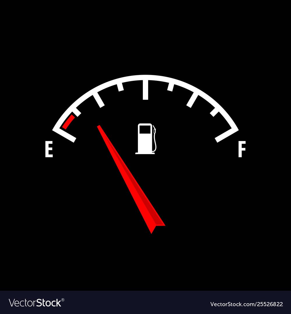 🔥 Free Download Fuel Gauge Icon Isolated On Black Background Vector 