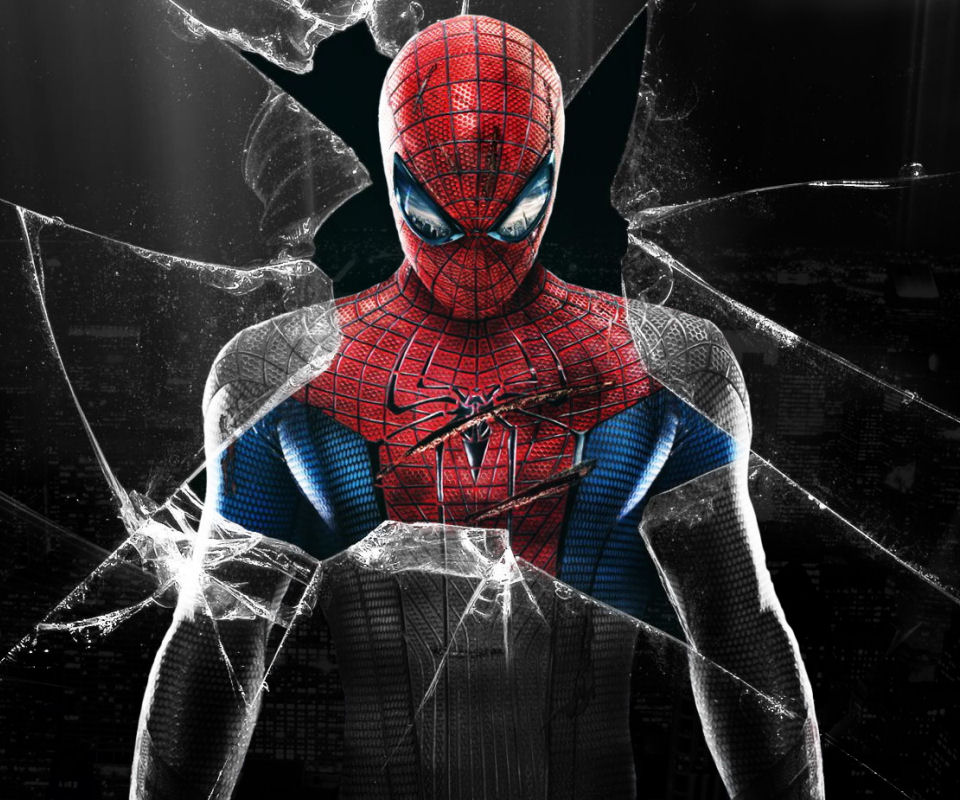 Spray Paint Spiderman Logo Screen Split