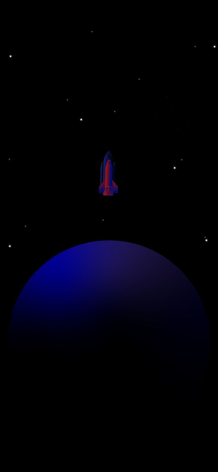 Minimalist Wallpaper Rocket Launch Amoled Heroscreen Cool