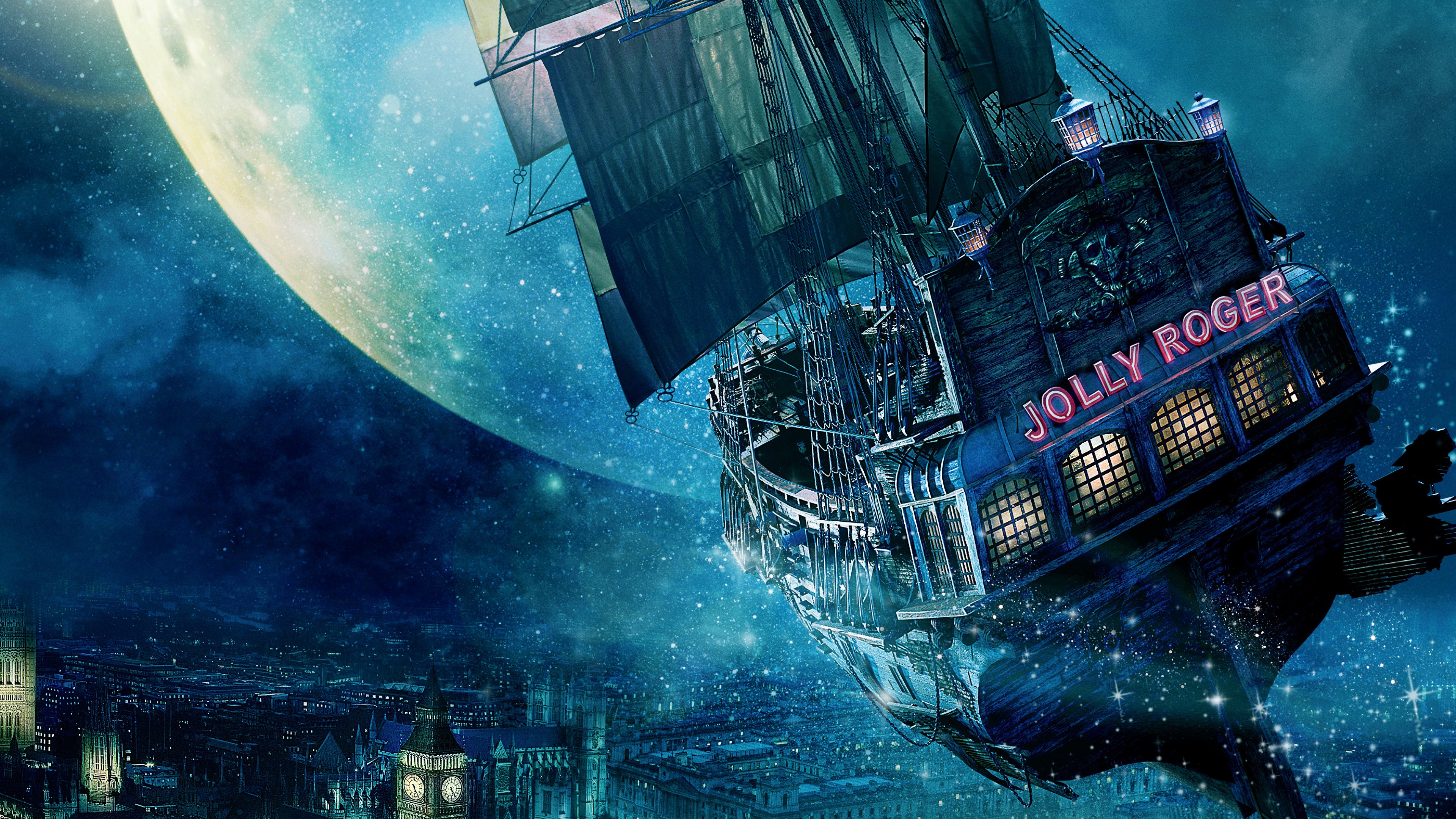 Jolly Roger Ship Peter Pan Wallpaper HD