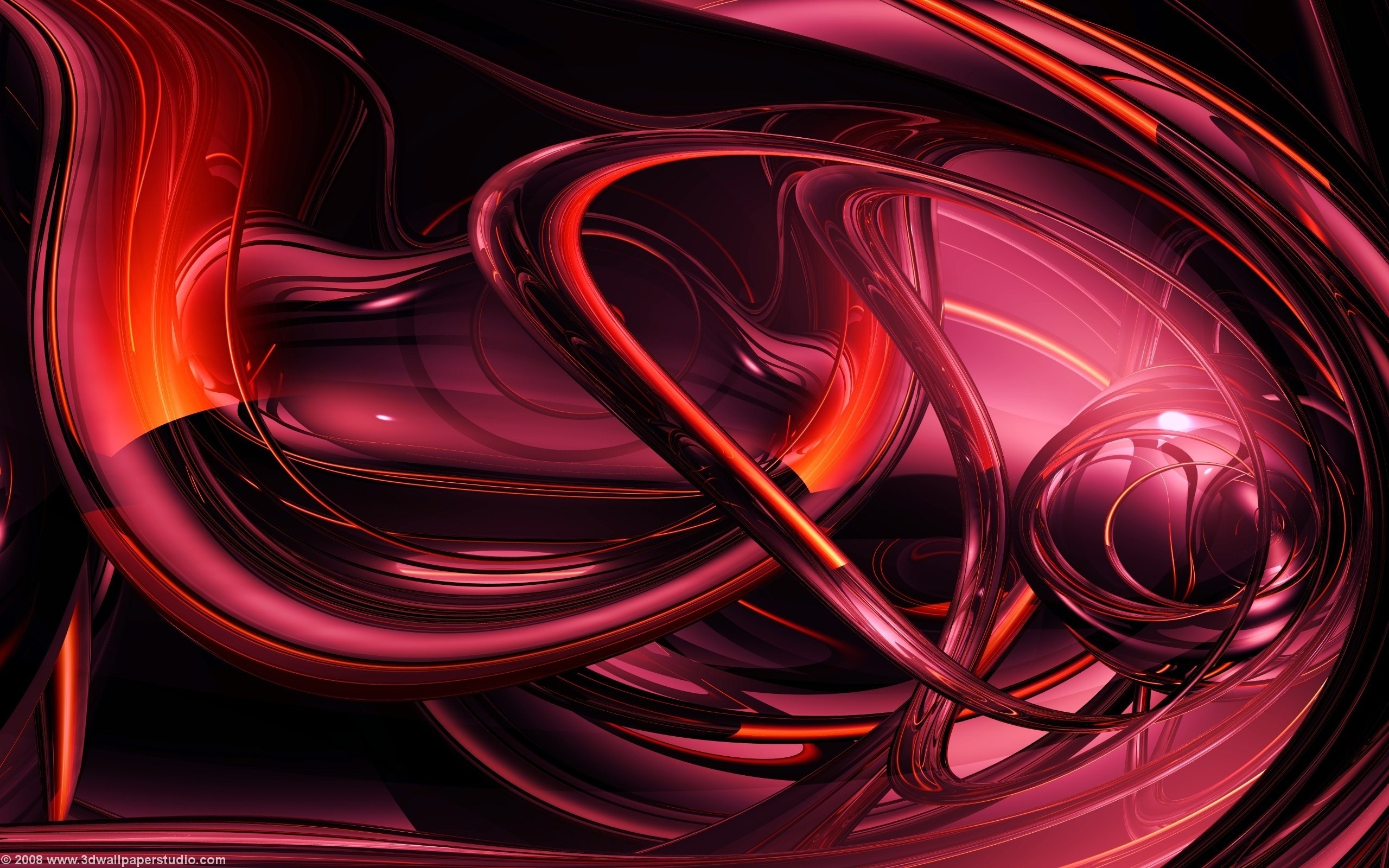 3d Background Red Wallpaper